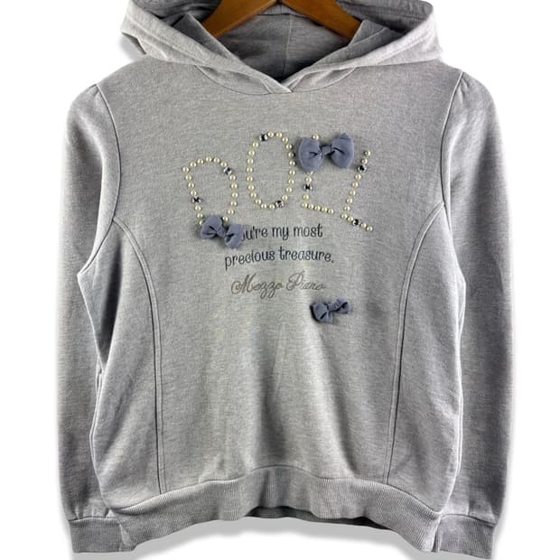 메조피아노 리본 디테일 후디2870