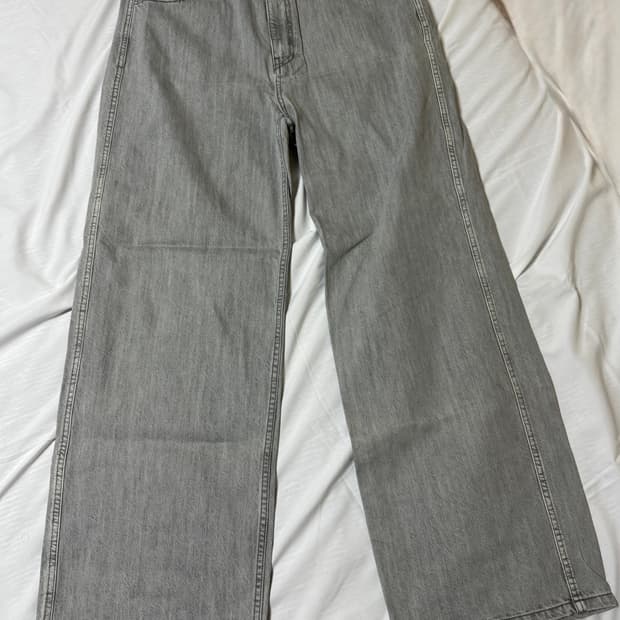 아모멘토 세미 와이드 부츠컷 데님 그레이 XL