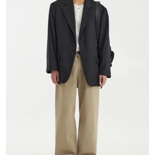 새제품/M) 유스 youth 와이드 데님 팬츠 샌드베이지