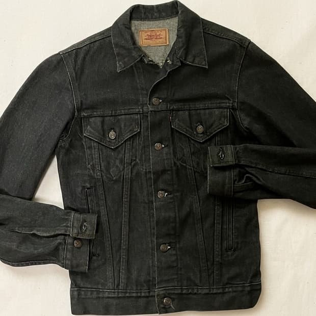 80's Levi's 71506-0259 데님자켓 블랙 36L