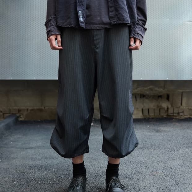 S)해칭룸 Snow Shorts Wool Stripe Grey 스노우쇼츠