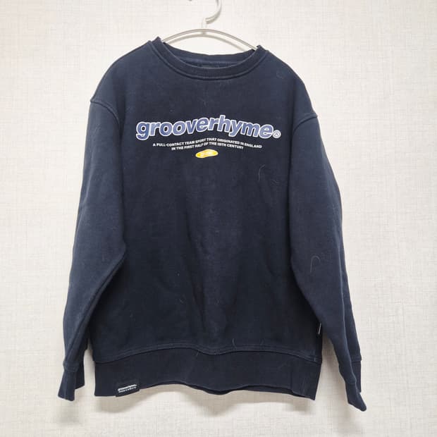 grooverhyme 네이비 맨투맨 티셔츠