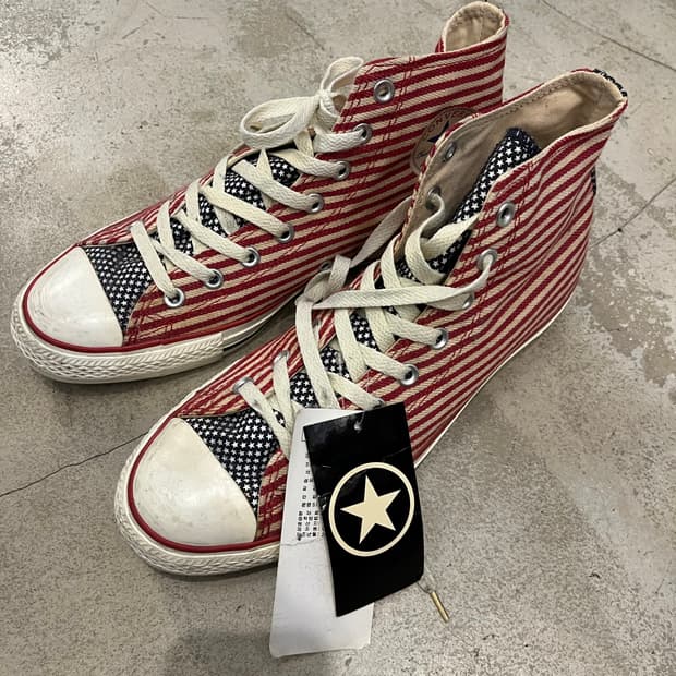 빈티지 컨버스 하이 성조기 패턴