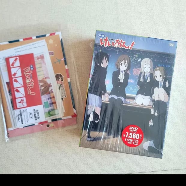 새제품 한정판) 케이온 극장판 DVD 애니메이션 일러스트북 세트