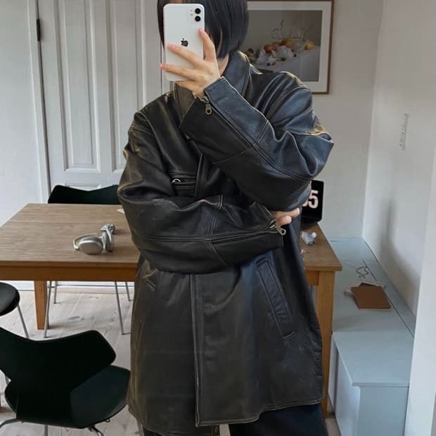 빈티지 레더 자켓 (Man XL) AA1038