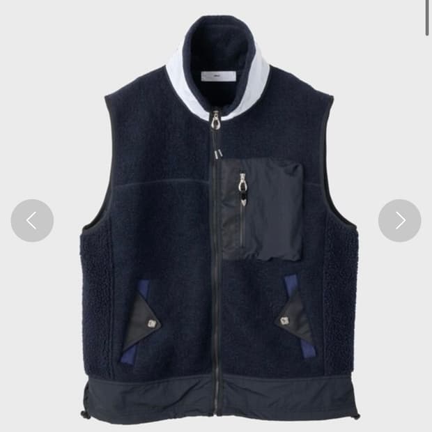 24aw 토가 비릴리스 네이비 울 저지 베스트46