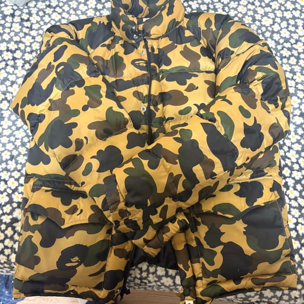베이프 황계 카모패딩