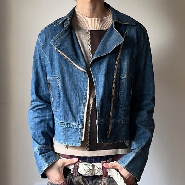 Chavarié 더블 디테일 데님 자켓