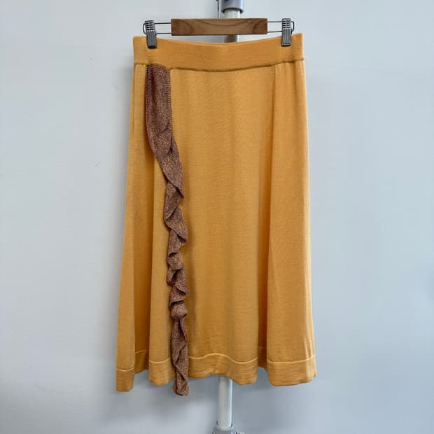 폴스미스 트리밍 디자인 울 스커트