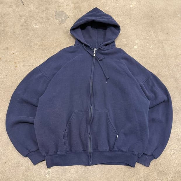 00s 러셀 애슬레틱 후드집업 네이비