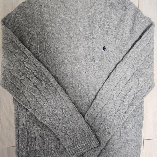 폴로 랄프로렌 케이블 니트 그레이 L