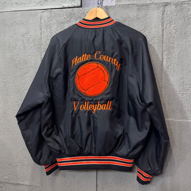 90s King Louie 나일론 바시티 자켓 made in USA (M