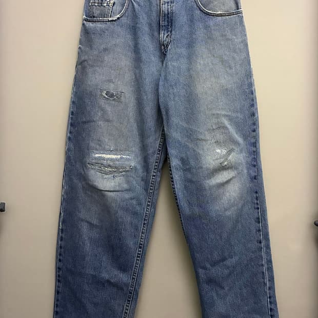 (30)90s USA 빈티지 리바이스 실버탭 배기핏 빈티지 패치워크 데님