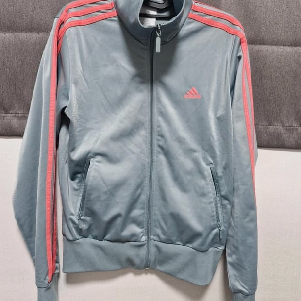 아디다스 삼선 트랙탑 져지 민트핑크 배색 집업/상태좋음