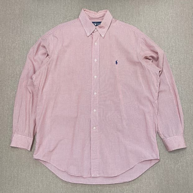 [택포] 폴로 랄프로렌 체크 셔츠 오렌지