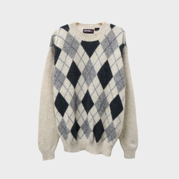 LUCKY STRIKE 아가일 울 니트 61762