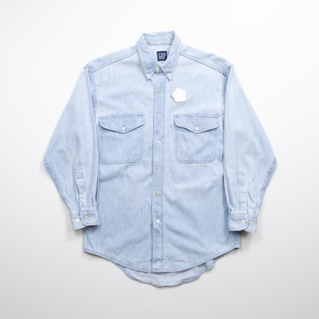 90s 올드 갭 투포켓 데님 워크셔츠