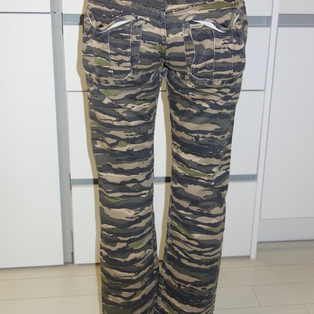 •꼼데가르송x준야와타나베 타이거 카모 데님 진