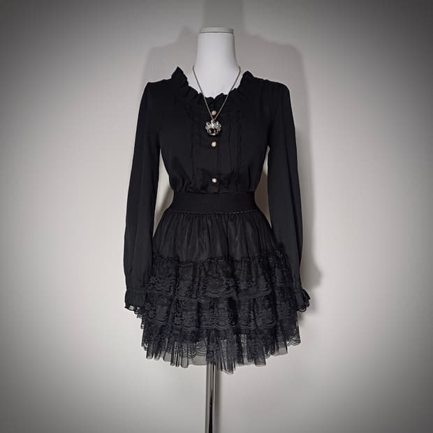 lizlisa 리즈리사 로걀탑 블라우스 갸루 양산형