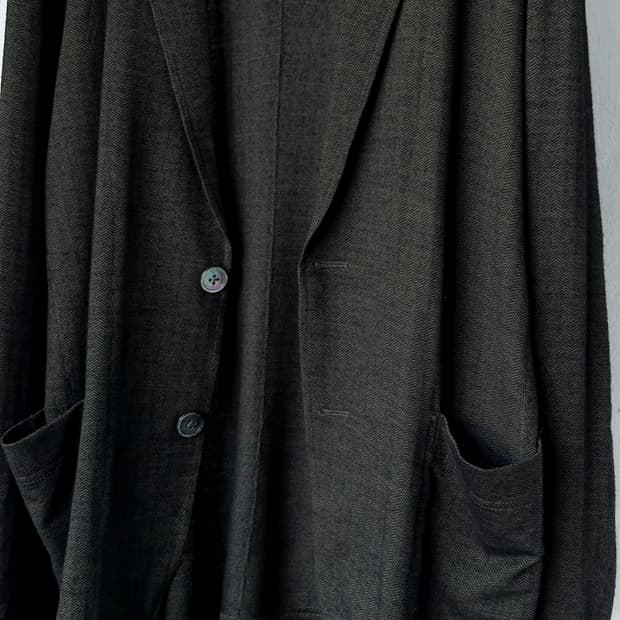 Loose design light wool single jacket