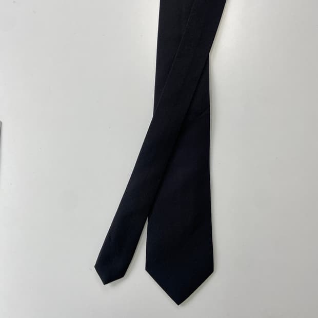 G FRERE 블랙 실크 넥타이