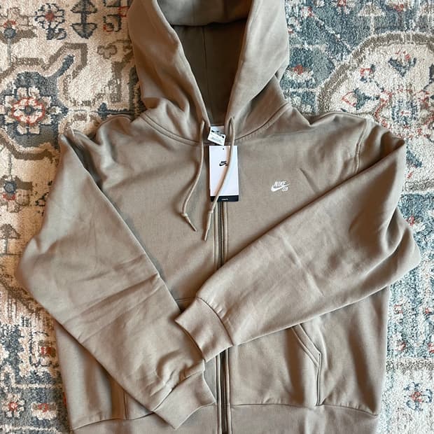 나이키 SB 풀 집 플리스 스케이트보딩 후드(새제품. XL)