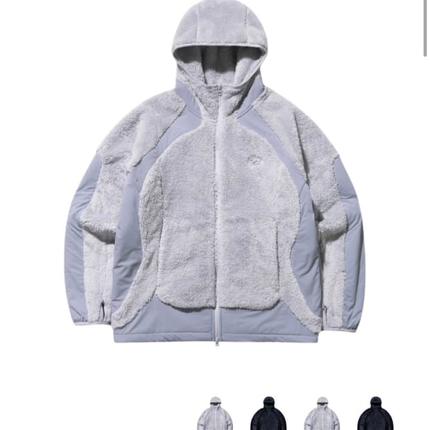 산산기어 플리스 후디드 자켓 라이트 그레이23FW( 2 )