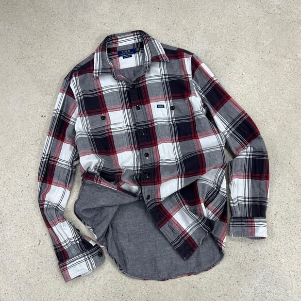 폴로 랄프로렌 빈티지 체크 투포켓 셔츠