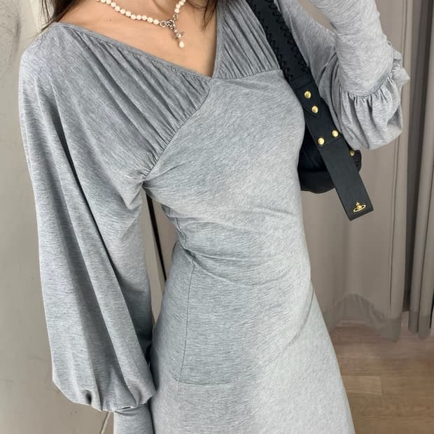 [S,M]팔로마울 Tapioca 모달 드레스/그레이