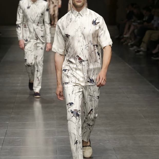 Dolce & Gabbana 2016SS Brid print shirt