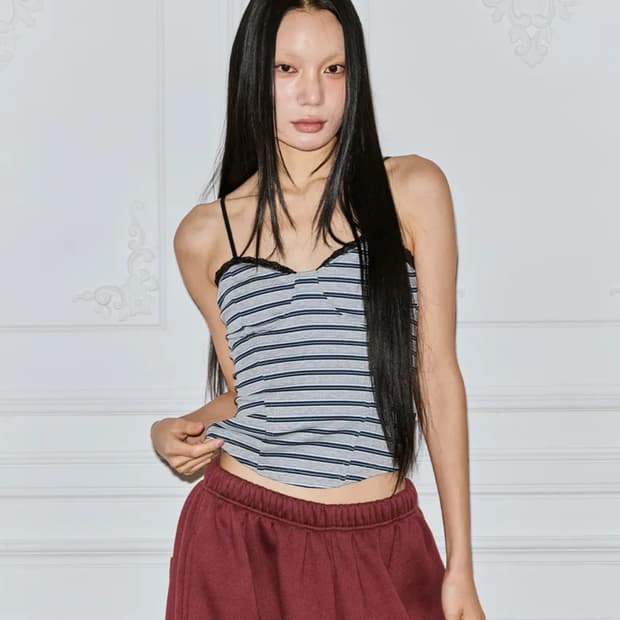 미스테리어스호텔 레이스 스트라이프 코르셋 LACE STRIPE