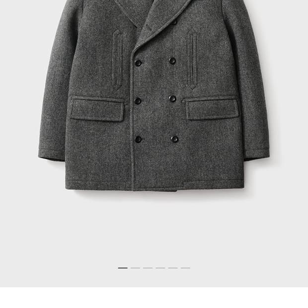 포터리 셔틀랜드울 피코트 다크그레이 2사이즈 