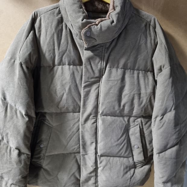 버커루 남성 코듀로이 숏패딩 