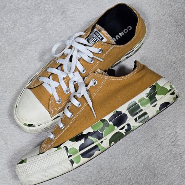 컨버스 올스타 카키 카모플라쥬 스니커즈 270