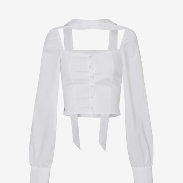 페인오어플레져 비앙카 블라우스 화이트 BIANCA BLOUSE  S