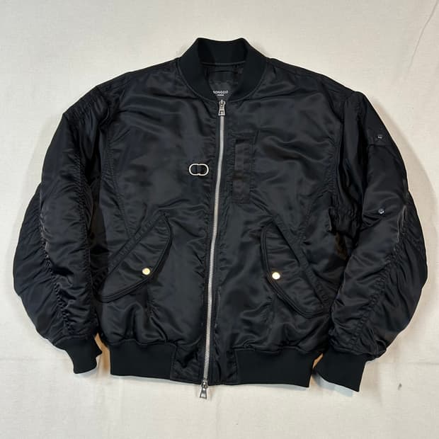 XL) 송지오 옴므 MA-1 항공점퍼 봄버 자켓 블랙