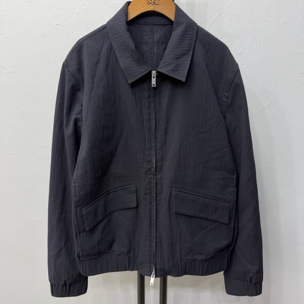 정품) COS 코스 남성 블랙 텍스쳐 봄버 자켓 S