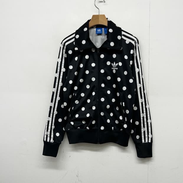 아디다스 삼선 도트 트랙탑 져지 블랙