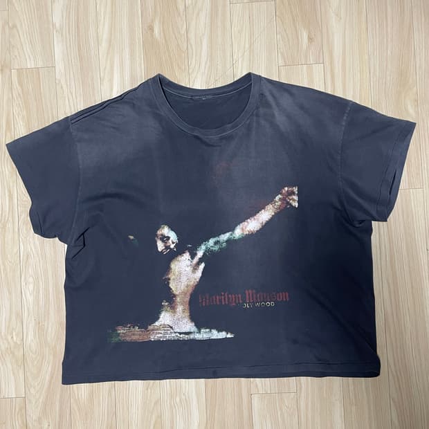 빈티지 90s 마릴린 맨슨 holywood 밴드티 xl