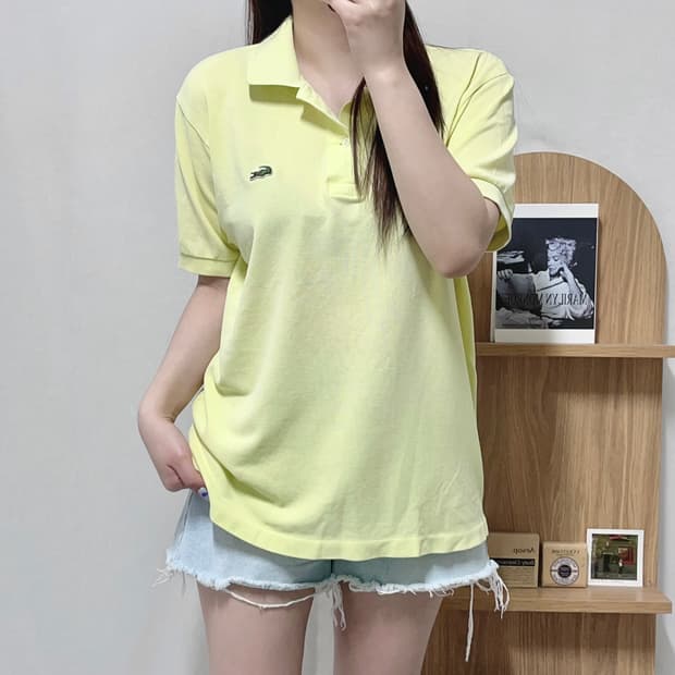 [정품] 라코스테 레몬크림 카라 반팔티 [ 105 ]