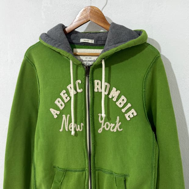 아베크롬비 그린 후드집업