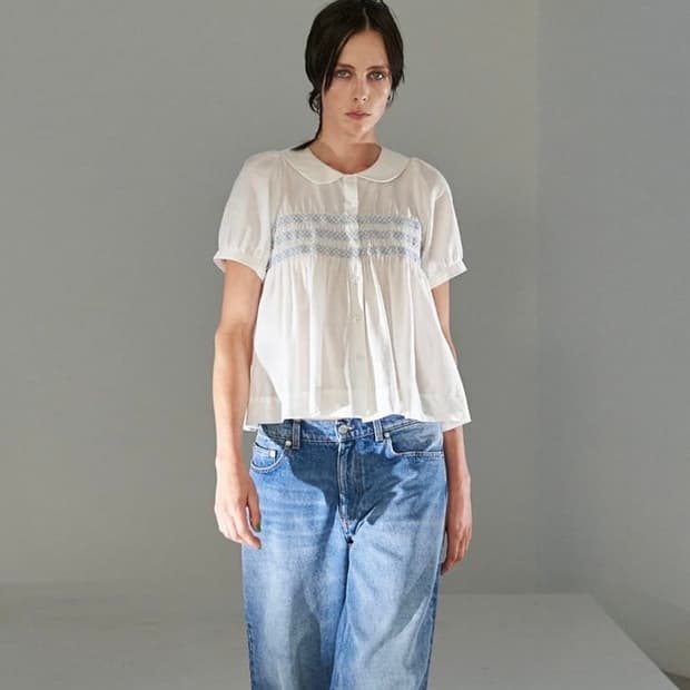 Molly goddard iwona blouse blue (s)