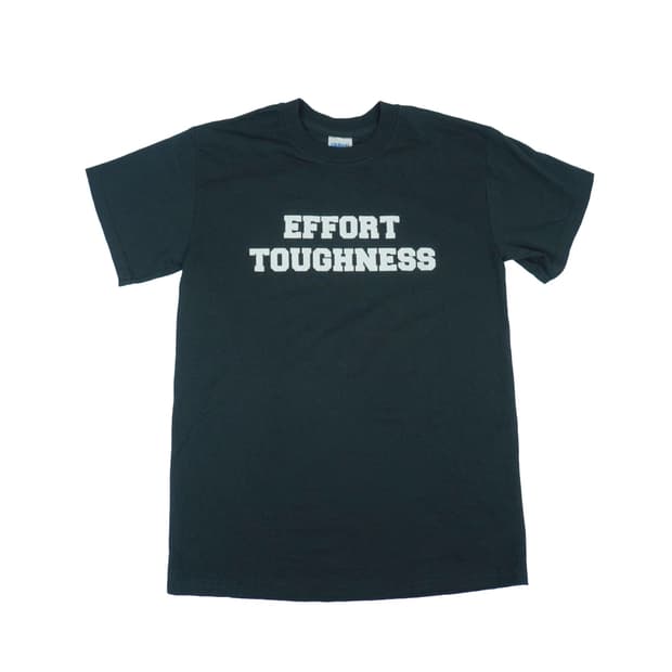 길단 블랙 드라이블렌드 EFFORT TOUGHNESS 레터링 티셔츠 