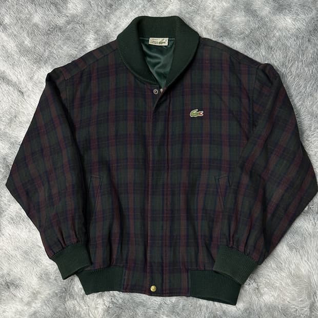 라코스테 체크 클래식 봄버 자켓 XL