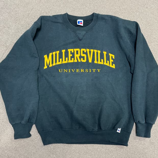 USA 러셀 애슬레틱 밀러스빌 유니버시티 맨투맨 M