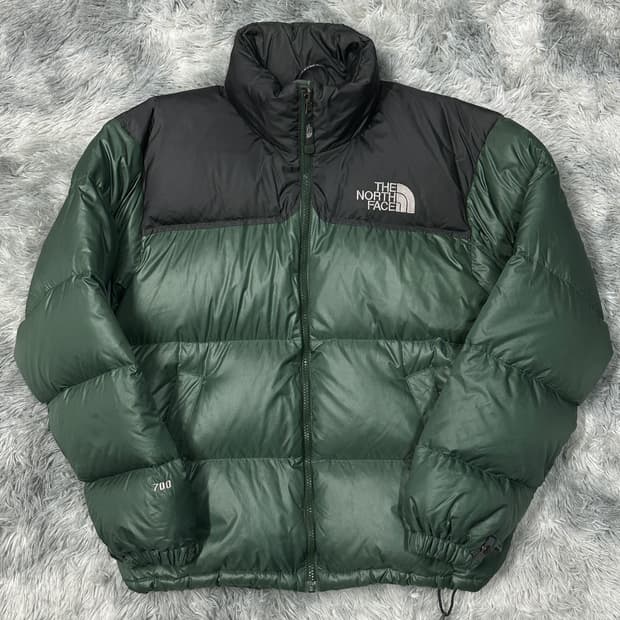 노스페이스 700 눕시 그린 숏패딩 