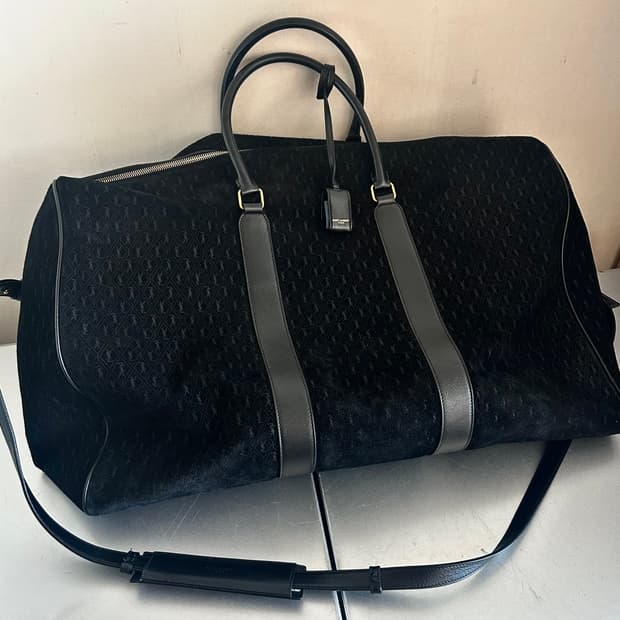 생로랑 스웨이드 보스턴백