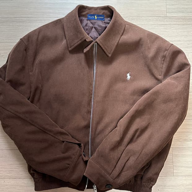 폴로 브라운 스웨이드 자켓
