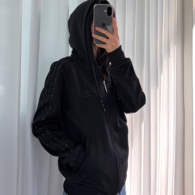 [M]아디다스 후드 플락 도트 트랙탑 져지