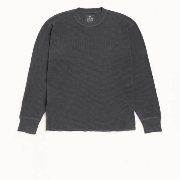 PIGMENT DYED LS THERMAL - FADED BLACK